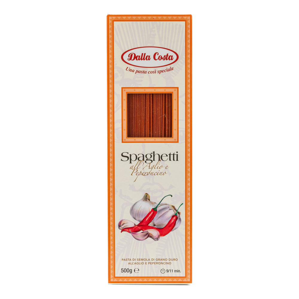 Спагетти Dalla Costa с чесноком и острым перцем 500г #1
