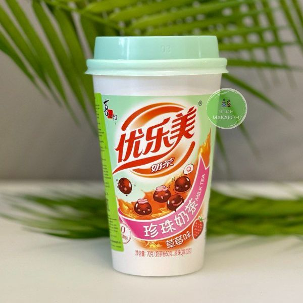 Китайский молочный чай с тапиокой Клубничный. Bubble tea. 3в1  #1