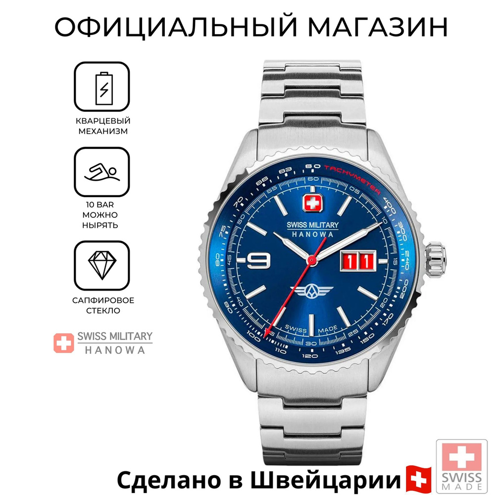 Мужские швейцарские часы Swiss Military Hanowa Afterburn SMWGH2101005 с гарантией  #1