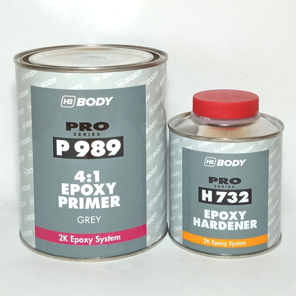 Грунт-наполнитель эпоксидный HB Body P 989 EPOXY 2К 1л + 0,25л отвердитель (комплект)  #1