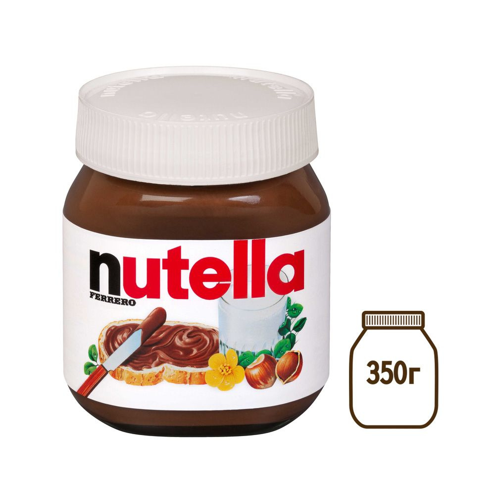 Шоколадно-ореховая паста Nutella 350гр в стеклянной банке #1