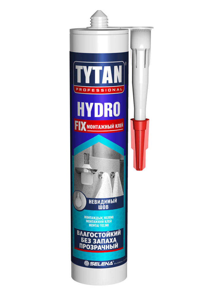 Монтажный клей Tytan Professional HYDRO FIX акрилатный прозрачный 310мл  #1