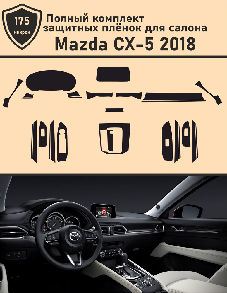 Mazda CX-5 2018/Полный комплект защитных пленок для салона #1