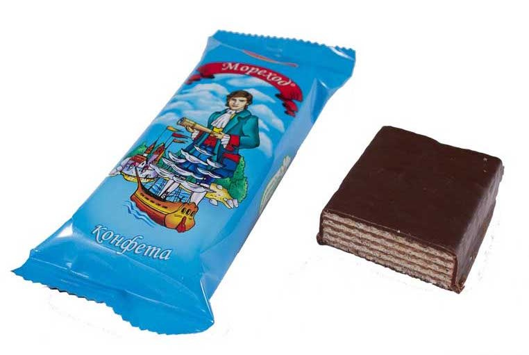 Конфеты вафельные шоколадные Мореход 1 кг Красный Октябрь  #1