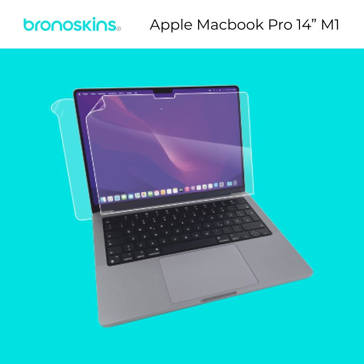 Защитная бронированная пленка на экран MacBook Pro 14", M1 (Глянцевая)  #1