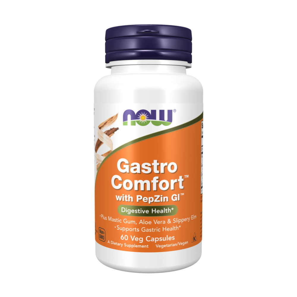 NOW Gastro Comfort with PepZin Gl, Гастрокомфорт - 60 капсул (капс массой 685 мг)  #1