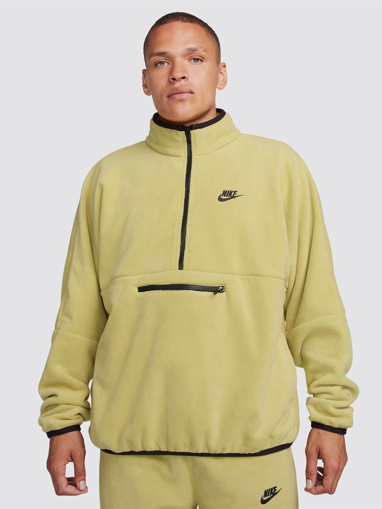 Свитшот Nike M Nk Club+ Plr Ls Hz Top #1