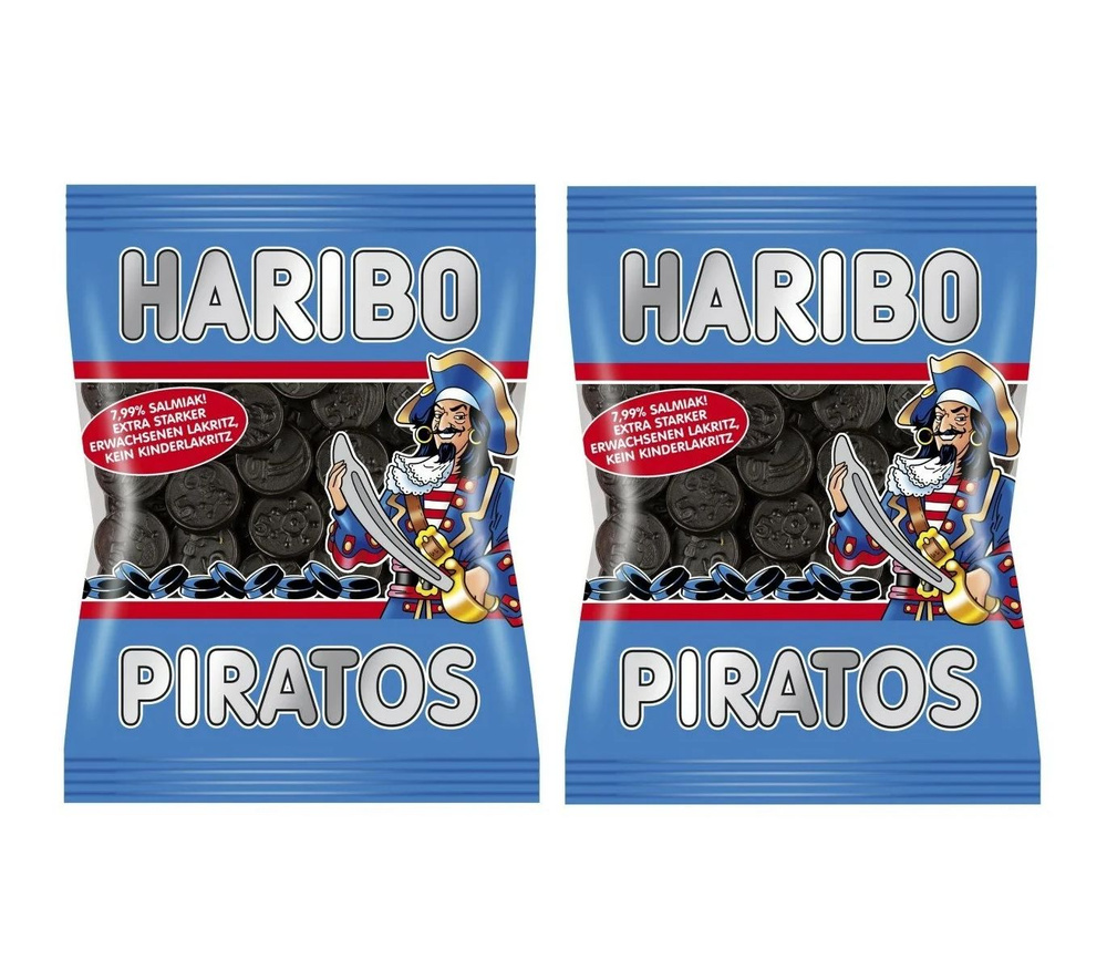 Мармелад Haribo Lakritz Piratos / Лакрица, 2 шт по 175гр #1