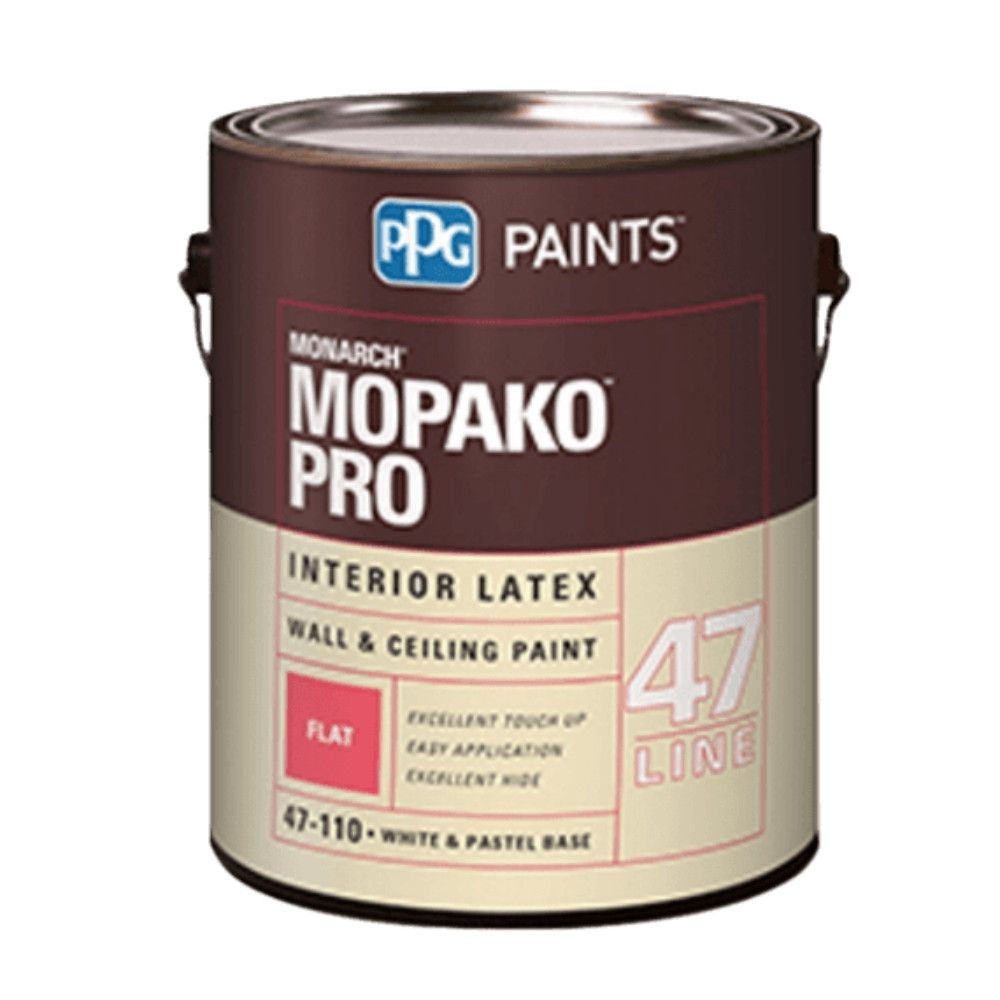 Краска для стен и потолков PPG Monarch Mopako PRO Interior Latex Wall & Ceiling Paint Flat, Матовая, #1