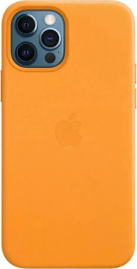 Чехол-накладка для iPhone 12 Pro Max / Leather Case MagSafe / California Poppy / Цветная анимация + Защитное #1