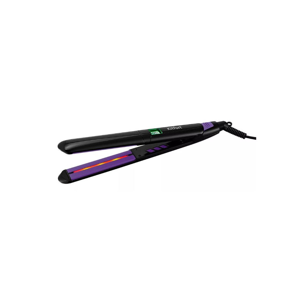 Выпрямитель для волос Kitfort КТ-3226-1 черно-фиолетовый #1