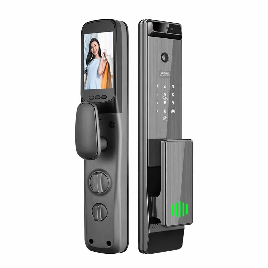 Умный автоматический дверной замок с Wi-Fi, приложением Smart Life (Tyua), 3D камерой, отпечатком пальца, #1