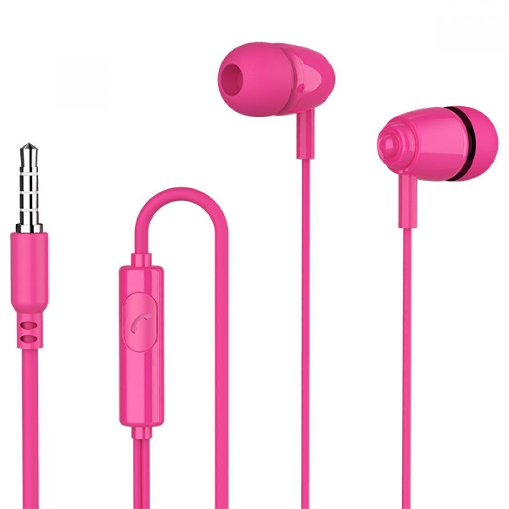 Perfeo Наушники проводные с микрофоном, Bluetooth, 3.5 мм, розовый  #1