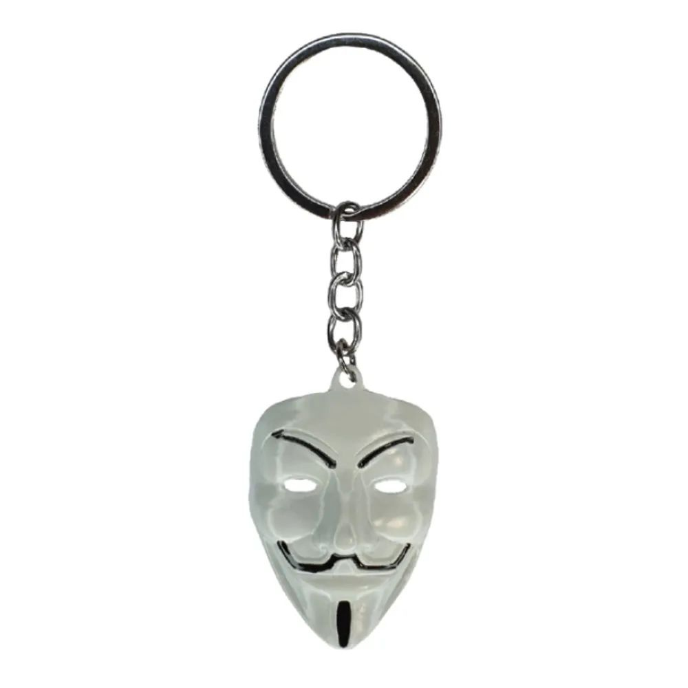Брелок для ключей/сумки/рюкзака, маска Гая Фокса, металл  #1