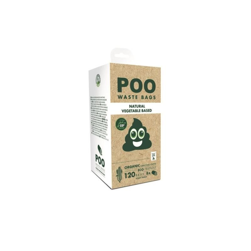 M-PETS Пакеты гигиенические для выгула собак Poo Waste Bags ECO, без запаха, цвет белый, 120 шт.  #1