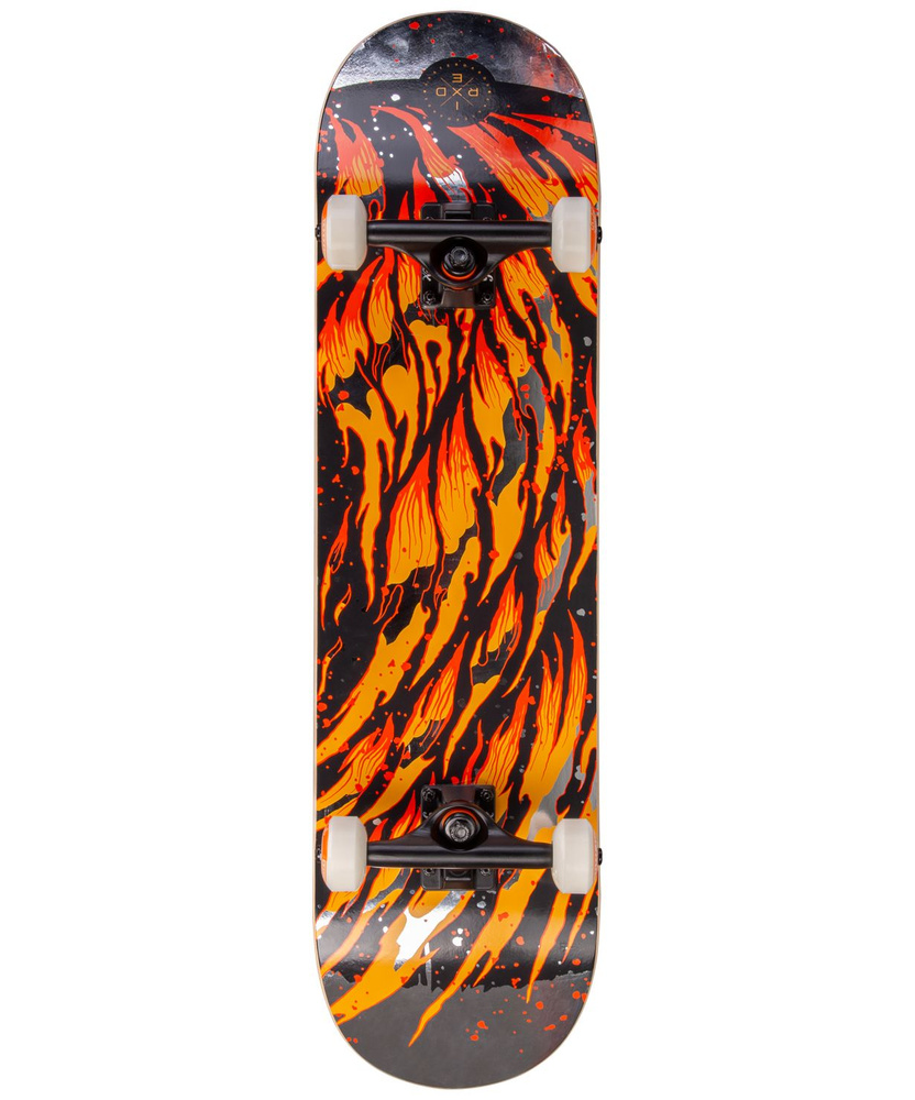 Скейтборд для взрослых и подростков Vita 31.65"х8.25" от RIDEX. Цвет: серый/желтый/оранжевый.  #1