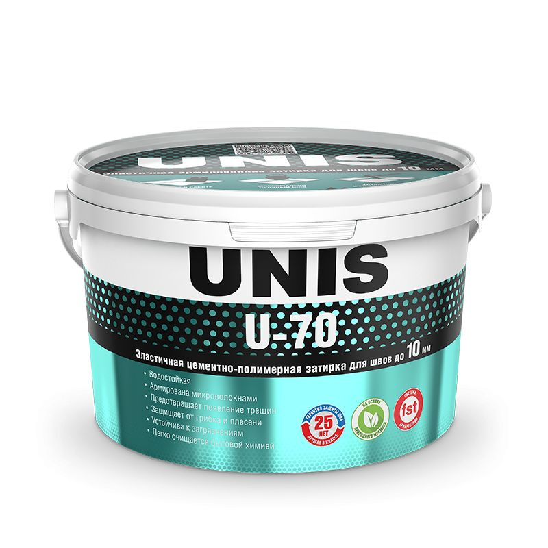 Затирка цементно-полимерная UNIS U-70 Шоколад С11 2кг #1