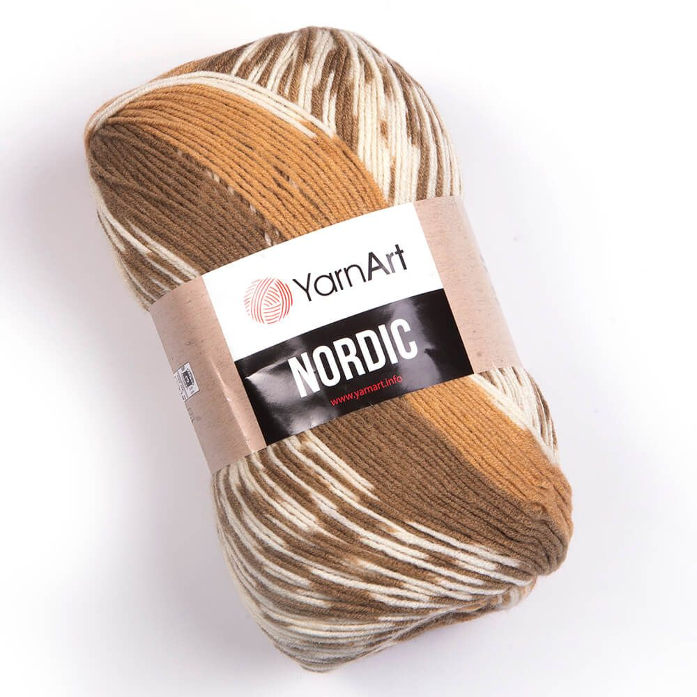 Пряжа для вязания YarnArt Nordic (ЯрнАрт Нордик), 20% шерсть, 80% акрил, 150г, 510м, 3 мотка  #1