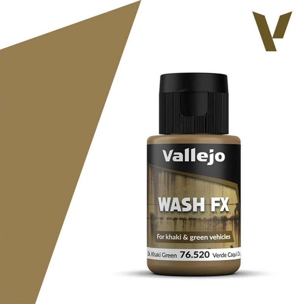 Тонирующая жидкость Vallejo "Wash Fx" 76.520 Dark Khaki Green, 35 мл #1
