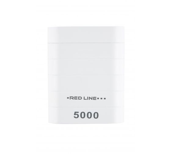 Red Line Внешний аккумулятор Внешний аккумулятор C5_5000 mAh 5V/1А/Micro USB/1USB White, 5000 мАч, белый #1