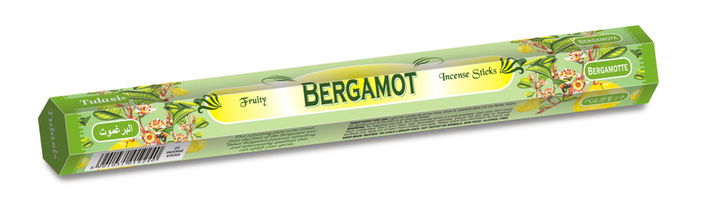 Благовония Бергамот (Bergamot) Ароматические индийские палочки для дома, йоги и медитации, TULASI (ТУЛАСИ), #1