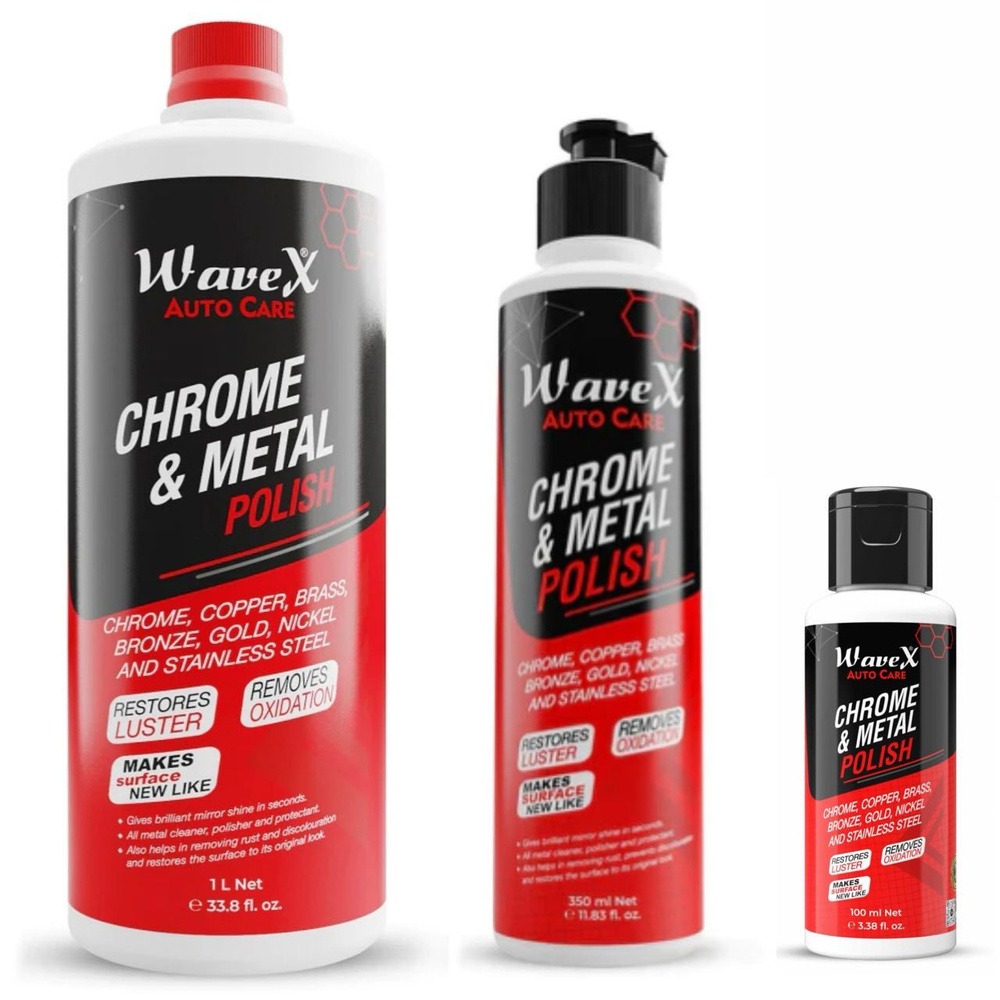 Wavex Полировальная паста для хрома и металлов Chrome & Metal Polish, 100 мл. CPRR100  #1