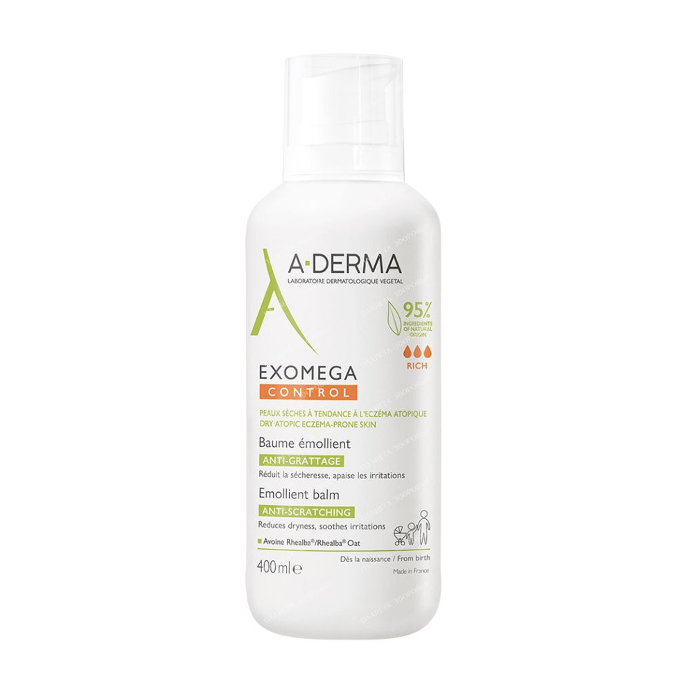 A-Derma EXOMEGA CONTROL Смягчающий бальзам для лица и тела, 400 мл (Экзомега)  #1