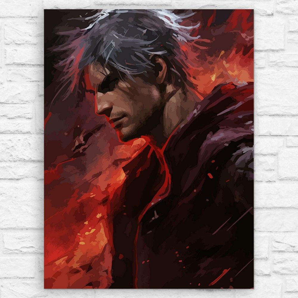 Картина по номерам на холсте игра DMC (Devil May Cry, PS, PC, XBOX, SWITCH) - 14332 В 30x40  #1