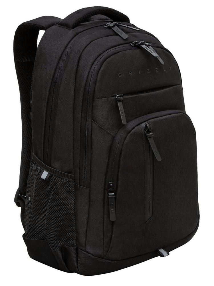Школьный рюкзак с ортопедической спинкой GRIZZLY RU-436-1/2 черный, грудная стяжка, 2 отделения, 803грамм #1