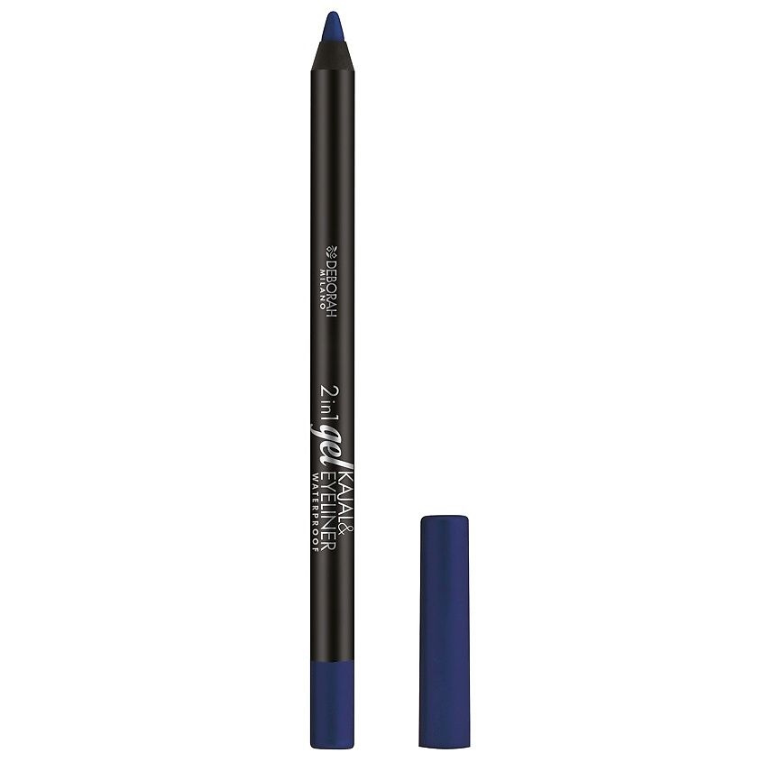 DEBORAH MILANO Карандаш для век гелевый 2 IN 1 GEL KAJAL & EYELINER PENCIL, № 09 глубокий голубой, 1,4 #1