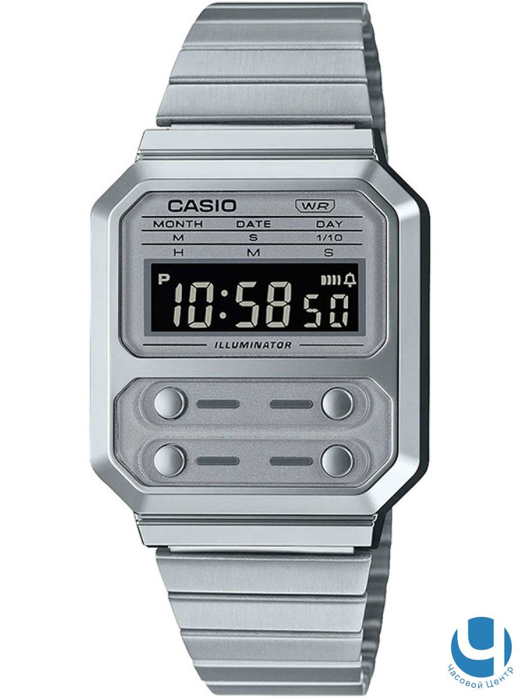 Японские электронные часы Casio Vintage A100WE-7B #1