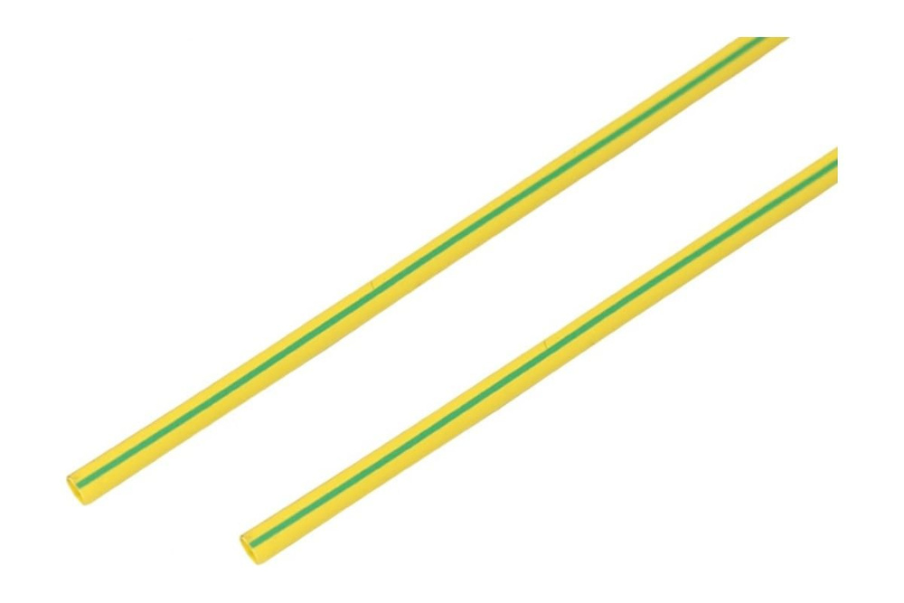 Трубка термоусаживаемая 6,0/3,0 мм, желто-зеленая REXANT (комплект 4 шт)  #1
