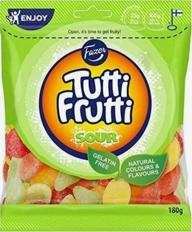 Конфеты Fazer Tutti Frutti Sour 180 г(Финляндия) #1