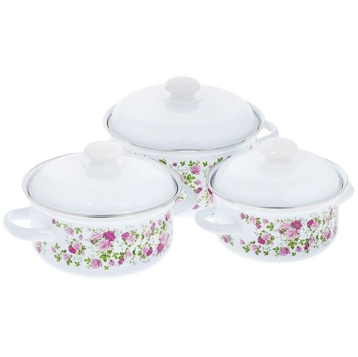 Elros кастрюли. набор кастрюль 6кн021м альпы. лысьвенские магазины. федосеева 33а лысьва. новомосковский завод эмалированная посуда.