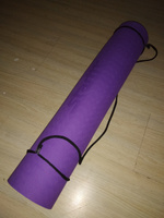 Коврик для йоги и фитнеса, спортивный гимнастический TPE, 173x61x0,5 см, фиолетовый/серый Starfit FM-201 #46, Ксения А.