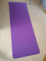 Коврик для йоги и фитнеса, спортивный гимнастический TPE, 173x61x0,5 см, фиолетовый/серый Starfit FM-201 #48, Ксения А.
