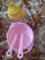 Набор детской посуды, Крошка Я, "Наша принцесса", 4 предмета: тарелка, поильник, ложка, вилка, от 5 мес. #2, Алена П.