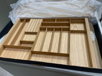 Лоток для столовых приборов в ящик BLUM LEGRABOX в базу 800 мм. Деревянный органайзер - вкладыш из натурального дуба для кухонных принадлежностей #8, Кристина Ш.