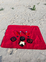 Плед для пикника коврик покрывало для пляжа Comfy, красный #7, Елена А.