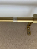 Карниз для штор телескоп однорядный (1 ряд) металлический с кольцами 300 см Крючок золото ARTTEX #65, Анастасия Соина