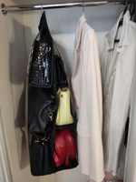Органайзер для хранения вещей и сумок на 6 отделений; двусторонний подвесной органайзер в шкаф, серый #7, Timur D.