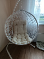 Подвесное кресло кокон Folding белое от Barberries с подушкой, стойка до 125 кг #63, Людмила И.