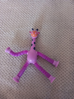 Детская игрушка для малышей мальчиков и девочек жираф на присоске для ребенка 3 года Развивающая игра для развития мелкой моторики, Для детей в машину #81, Мария И.