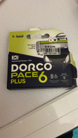 Dorco Сменные кассеты PACE6 Plus, 6-лезвийные + лезвие-триммер, крепление PACE, увл.полоса (4 сменные кассеты) #7, Денис К.