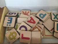 Детское развивающее лото деревянное "Моя первая азбука" / для детей, малышей, маленьких, подарок ребенку / Десятое Королевство #25, Наталья П.
