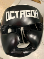 Боксерский шлем Octagon Storm, XL, обхват 58-60 см, черно-белый #3, Елена П.