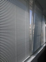 Жалюзи на окна горизонтальные алюминиевые белые Ширина 90 см Высота 150 см, управление Правое #35, Дмитрий М.