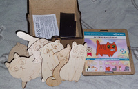 Фигурки раскраски, набор с магнитом, 7шт, "Озорные котики" / Подарочный набор для творчества деревянный, для мальчиков - девочек #29, Екатерина