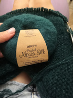 Пряжа пушистая для вязания superfine альпака и шёлк DROPS Brushed Alpaca Silk, цвет 11, 3 штуки #93, Аделина