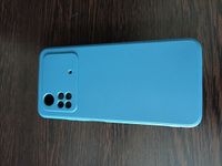 Чехол для Xiaomi Poco M4 Pro 4G (Сяоми Поко М4 Про 4Г, Ксиаоми), тонкая накладка BROSCORP выполнена из качественного силикона с матовым покрытием и защитой вокруг модуля камер, темно-синяя #43, Дмитрий М.